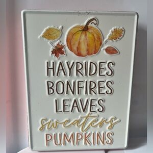 Autumn Pumpkins & Sweaters Wall Sign - Fall Decor